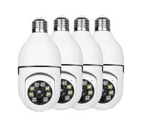 SVRITE Lot de 4 Cam¨¦Ras de S¨¦Curit¨¦ ¨¤ Ampoule D'Ext¨¦Rieur, Cam¨¦Ra de S¨¦Curit¨¦ ¨¤ Prise de Lumi¨¨Re Wifi 2.4G, Ampoule de Cam¨¦Ra de S¨¦Curit¨¦ ¨¤ L'Ext¨¦Rieur