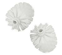 SVRITE Remplacement de Rechange Accessoire de Salle de Plastique Plastique Toilette Brosses de Nettoyage Porte-TêTe Blanc (2X TêTes Blanches)