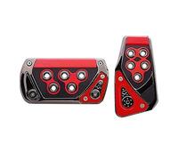 SVTSTRQE Boîte De Vitesses Pédales De Frein Kit De Repos De Pedal Kit De Repose-Pied Essence Couvercle plaquette pédale embrayage frein(ROUGE)