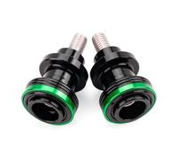 SVTSTRQE Cadres de Moto pour Z900 RS SE Z500 Z650 Z800 Z1000 R SX ZX6R ZX10R pour Ninja 650 500 400 Moto M8 Bras Oscillant Bobines Curseur Support Vis(Vert)