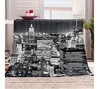 SVTUSR Couverture Polaire en Microfibre Bâtiments De La Ville Grise 3D Imprimée Douce Fluffy Flanelle Couverture De Lit Plaid Canapé Convient Adultes Et Enfants Rester Chaud en Hiver 180X200Cm