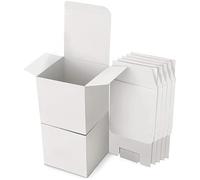 SVUPUE Boîtes en carton, 30 boîtes cadeaux en papier kraft, boîtes en carton avec couvercle, boîte cadeau carrée pour cadeaux, anniversaire, fête, mariage (10 x 10 x 10 cm, blanc)