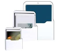 SVUPUE Documents Magnétiques pour Bureau, 3 pièces Porte Documents Magnétiques, 3 Tailles, Porte Lettres A4 avec Aimants Puissants, pour Tableau Blanc, Réfrigérateur, Maison, Blanc