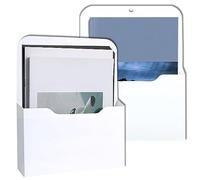 SVUPUE Porte Documents Magnétiques, Lot de 2 Porte-Documents Magnétiques, Rangement de Fournitures de Bureau, Porte-Lettres A4 avec Aimants Puissants pour Tableau Blanc, Réfrigérateur, Maison, Blanc