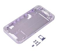 SVV Cadre, cadre central compatible avec iPhone 14 Series. Comprend boutons et fente SIM. Boîtier, coque arrière, couvercle de batterie. OEM (bleu)