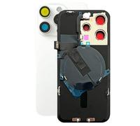 SVV Coque arrière, couvercle de batterie compatible avec iPhone 15 Pro Series. 15Pro Prémonté : avec câble flexible QI/NFC, aimant, support en métal, anneaux de caméra, etc. Exactement comme sur la