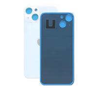 SVV Coque arrière, couvercle de batterie compatible avec iPhone 15. Verre arrière de rechange avec trou pour appareil photo élargi pour un montage facile. OEM (bleu)