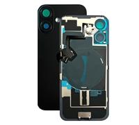 SVV Coque arrière, couvercle de batterie compatible avec iPhone 16 Plus + Prémonté : avec câble flexible QI/NFC, aimant, support en métal, anneaux de caméra, etc. Exactement comme sur la photo. Verre