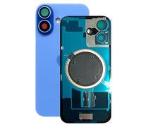 SVV Coque arrière, couvercle de batterie compatible avec iPhone 16. Prémonté : avec aimant, support en métal, anneaux de caméra, etc. Verre arrière de remplacement. OEM (Ultra Marine)