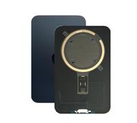 SVV Coque arrière, couvercle de batterie compatible avec iPhone 17 Pro Max. Pré-assemblé : avec aimant, support en métal, etc. Verre arrière de remplacement. OEM (bleu profond)