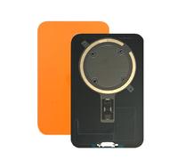 SVV Coque arrière, couvercle de batterie compatible avec iPhone 17 Pro. Pré-assemblé : avec aimant, support en métal, etc. Verre arrière de remplacement. OEM (orange)