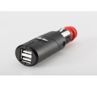 Double USB Power Port with Universal Plug SW-Motech for 12V DIN/Cigarette Lighter Socket. 2X2100 Ma
