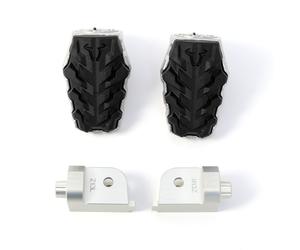 SW-Motech Evo, kit repose-pieds réglable Argent/Noir Argent/Noir