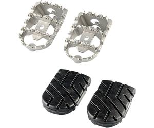SW-Motech ION, repose-pieds de remplacement Argent/Noir Argent/Noir