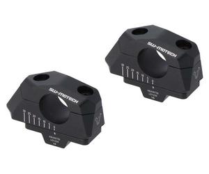 SW-Motech Pose de guidon variable pour Ø 22mm/28mm VARIABLE, NOIR, 28 MM