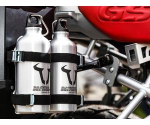 SW-Motech Trax bottle set 2, kit accessoire Argent/Noir Argent/Noir
