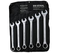 SW-Stahl 00927L Jeu de Clés Mixtes Extra-Longues, 34-50 mm, 6 Pièces | Outils en acier chrome-vanadium pour véhicules utilitaires, tailles 34 à 50 mm, fournis dans une trousse à roulettes.