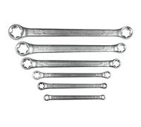 SW Stahl 01560L Jeu de 6 Clés Mixtes Profil E, Torx Femelle E6-E24 | Clés doubles plates en acier chrome vanadium de qualité industrielle premium avec finition chromée mate pour atelier.