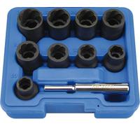 SW Stahl 05545L Jeu de 10 Douilles à Rainurer en Spirale, 1/2 Pouce