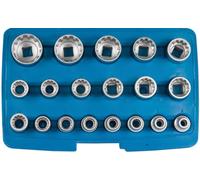 SW Stahl 05650L Coffret de 19 Douilles Multiprofil 1/2 Pouce, 8-32 mm