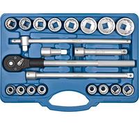SW-Stahl 07663L Jeu de Clés à Douilles 3/4 Pouce, 12 Pans, 21 Pièces