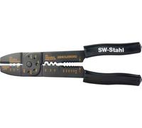 SW-Stahl 42504L Pince à sertir pour cosses de câble isolées et non isolées 1,5/2,5/6 mm I Pince à dénuder pour câbles 0,75-6 mm I Coupe-vis M2,6-M5 I Pince à sertir pour cosses de câble isolées non is