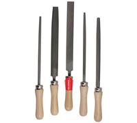SW-Stahl 90902SB Jeu de 5 limes d'atelier I 300 mm I Jeu de limes d'atelier I Set de limes pour métal I Poignée en bois