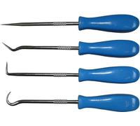 SW-Stahl 94870L Mini jeu de crochets et d'aiguilles 4 pièces, avec manche en plastique, en acier inoxydable