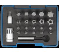 SW-Stahl Assortiment d'embouts, 1/4"+3/8", 23 pièces 04191L