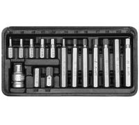 SW Stahl Assortiment d'Embouts 3/8 Pouces, Six Pans Creux, 15 Pièces 04920L