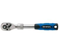 SW-Stahl Clé à Cliquet Réversible 1/4", Télescopique en Acier
