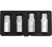 SW-Stahl Jeu d'Extracteurs de Goujons, 6-12 mm, 4 Pièces, Carré 1/2" | Kit professionnel en acier chrome-vanadium pour goujons de 6, 8, 10 et 12 mm, livré dans un coffret de transport robuste
