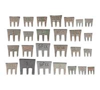 SW-Stahl 50128L Assortiment de cales pour marteaux 25 pièces I Jeu de cales de fixation pour manche de différentes tailles I Pour un poids de tête de 100-6000 g I Liaison sûre entre le manche du marte