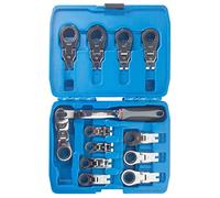 SW-Stahl S1588 Set de clés polygonales à 12 pans à cliquet En chrome et vanadium