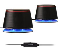 SW102 Computer Speakers,5W*2,Light Body,Strong Bass,Stereo Power 2.0 USB 3.5mm Audio Port,Multimedia Speakers,Speakers for PC,Laptop,Black