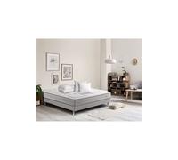 Ensemble matelas sommier 160 x 200 SIMMONS + Couette Oreillers - Hauteur 25 cm - Ressorts Sensoft - Fabriqué en France - SW3