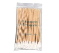Swabs 100/200 pièces Long manche en bois écouvillon nettoyage des oreilles soins des plaies coton-tige sanitaire rond pointe de coton plaie propre applicateur de maquillage