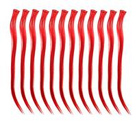 SWACC Lot de 12 extensions de cheveux synthétiques à clipser - Couleur unie - Rouge