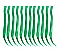 SWACC Lot de 12 extensions de cheveux synthétiques à clipser - Couleur unie - Vert