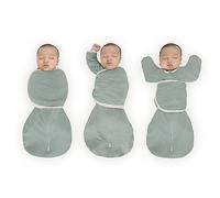SwaddleDesigns - Sac Omni 6 voies pour bébé avec manches enveloppantes et poignets gants, transition facile, Meilleur sommeil pour bébés et filles, jadéite Jaspeada, S, 0-3 mois