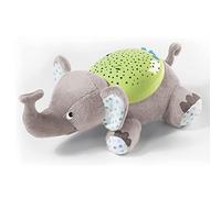 SwaddleMe Eléphant tout doux SwaddleMe Slumber Buddies Soother (Gris/éléphant vert) - Projecteur nocturne pour enfants avec sons et chansons apaisantes