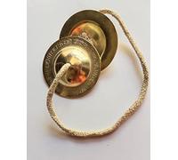 Swadeshi Desire Paire de cymbales à main Manjira Instrument de musique indienne Tranditional pour Pooja Kirtan Worship instrument kartal - Ramlata Music Manjeera (taille : 6,3 cm) or