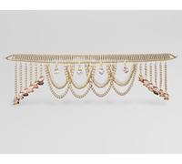Swadeshi Desire Perles en plastique faites à la main traditionnelles roses à suspendre à la porte | Cloche élégante pour maison moderne Bandarwal Torans pour entrée