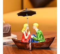 Swadeshi Desire Statue de couple de bateau intemporelle - A pour anniversaires, mariages et occasions spéciales | Pièce de décoration d'intérieur élégante et romantique pour célébrer l'amour et la