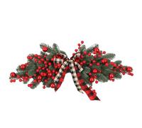Swag de Noël avec léger Artificiel Bowknot Baie Rouge Suspendu swags PE pedrop décorations de Noël pour la fenêtre la Porte, Pas Batterie