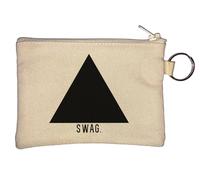 Swag Porte-monnaie avec logo pyramide noir et triangle Beige