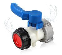 SWAIWS Robinet Cuve 1000L Adaptateur Cuve 1000L DN40 (62mm) Raccord Cuve IBC Robinet de Vidange Adaptateu de Réservoir IBC Connecteur Cuve IBC Papillon