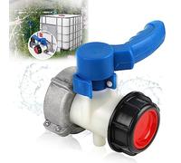 SWAIWS Robinet Cuve 1000L Adaptateur Cuve 1000L DN50 (75mm) Raccord Cuve IBC Robinet de Vidange Adaptateu de Réservoir IBC Connecteur Cuve IBC Papillon