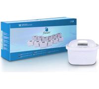 Swan 12 pièces Cartouches filtrantes Identiques à Maxtra + Plus Compatibles avec la carafe filtrante Brita Maxtra Plus avec charbon actif et anticalcaire