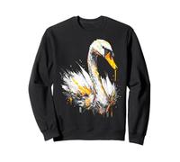 Swan Art Motif Amoureux des Animaux Sweatshirt